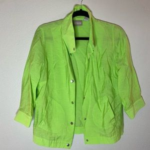 Chico’s green open blouse. Size 0 (medium)